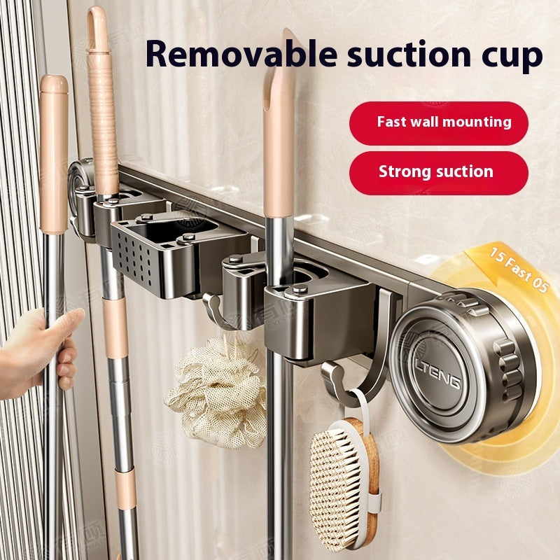 Bathroom Punch-free Broom Cleaning Tool Storage Rack