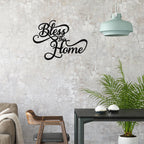 "Bless This Home" Metal Wall Art