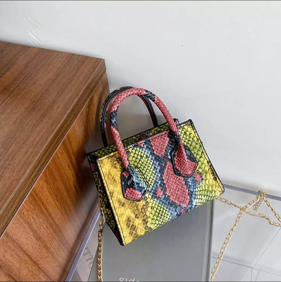 Snakeskin Mini Crossbody Bag