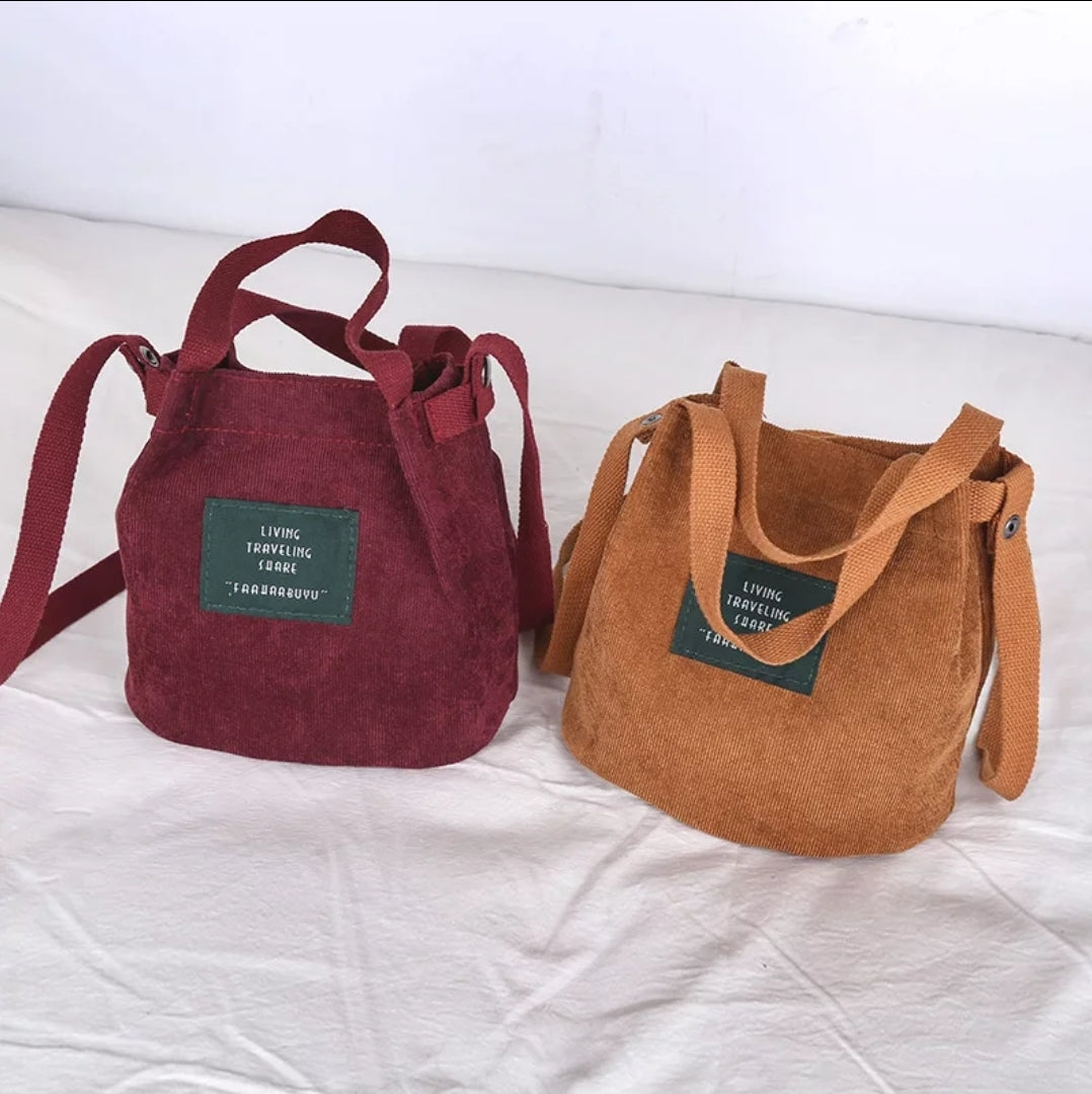 Corduroy Crossbody Mini Bag